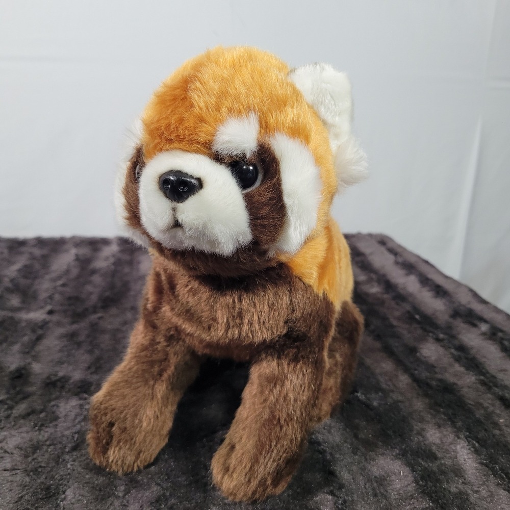 Safe The Earth Red Panda Plush Stuffed Animal Realistic Wildlife Toy Orange